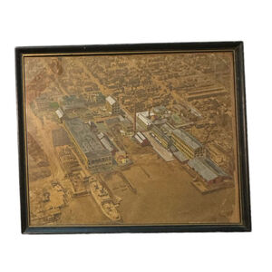 Vintage New York Aerial Photograph 17 1/4” x 21 1/4” 
18" x 22" Picture